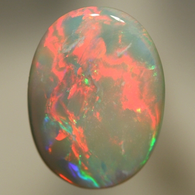 SOLID SEMI BLACK OPAL Bright red Flame pattern